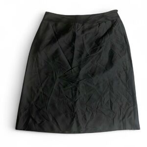Ann Taylor Petites Vintage Silk A-line Skirt Black 8P